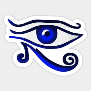 Eye of Horus Royal Blue Shadow Silhouette Anime Style Collection No. 225 Sticker